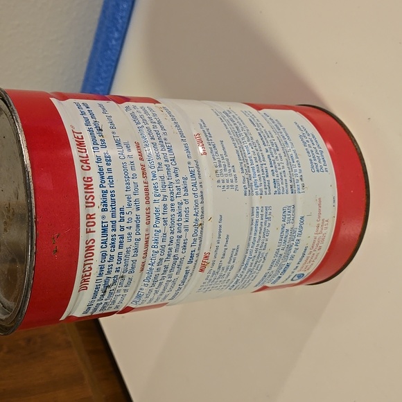 Red Baking Powder Can - Picture 2 of 7